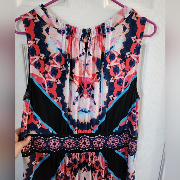 London Times Pink Floral Summer Maxi Dress - Picture 5 of 7